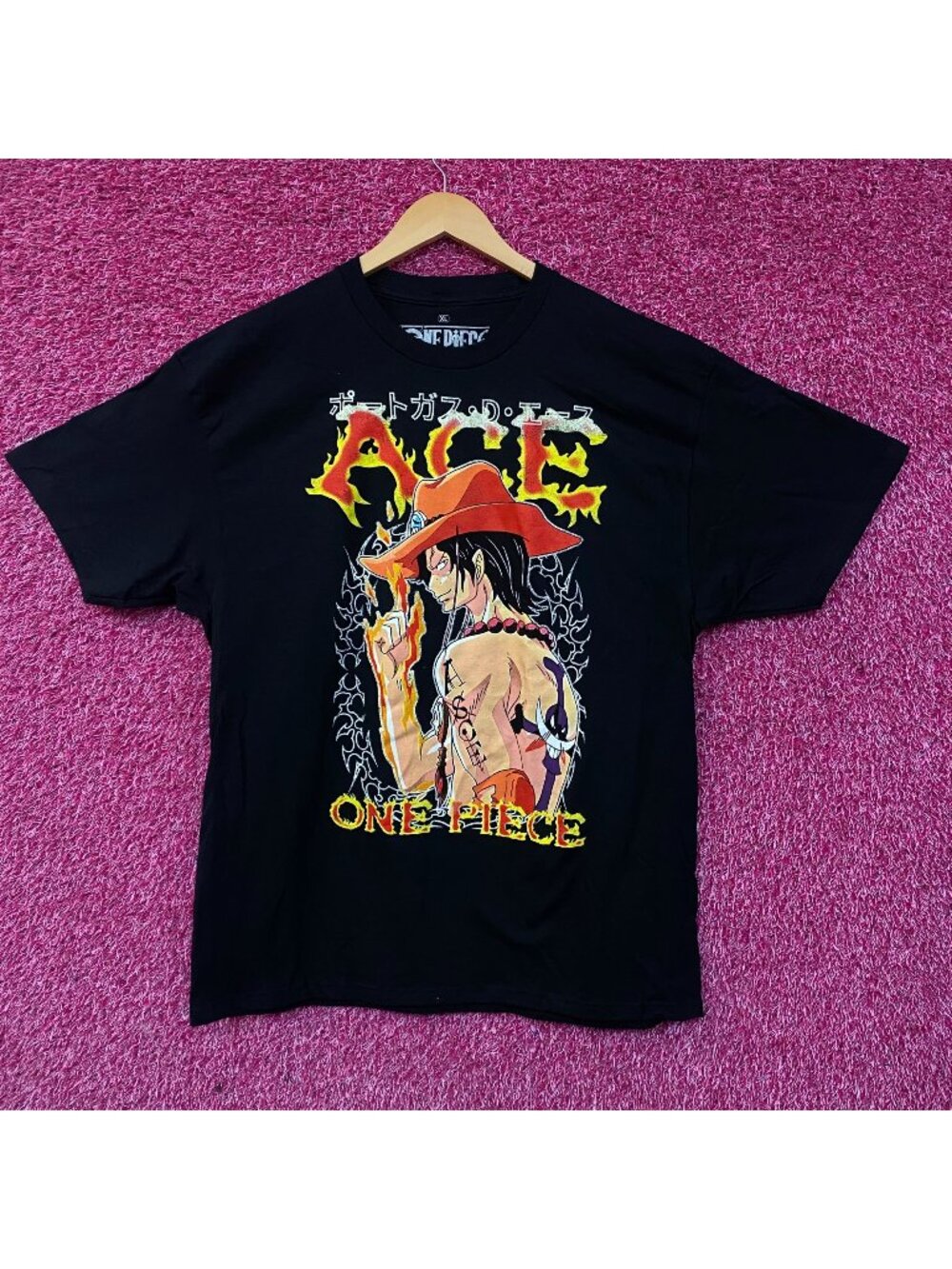 Once Piece Portgas D. Ace Anime Graphic T-Shirt XL